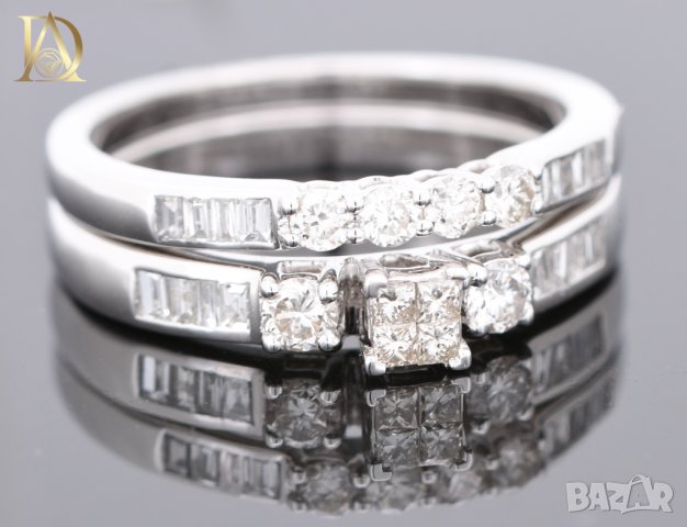 Нов Сет от Два Златни Пръстена с 0.55кт Естествени Нетретирани Диаманти, снимка 2 - Пръстени - 42864172