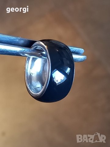 Италиански емайлиран сребърен пръстен , снимка 7 - Пръстени - 39209372