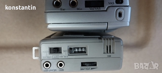 ДВА МИНИКАСЕТОФОНА, снимка 5 - Антикварни и старинни предмети - 53060921