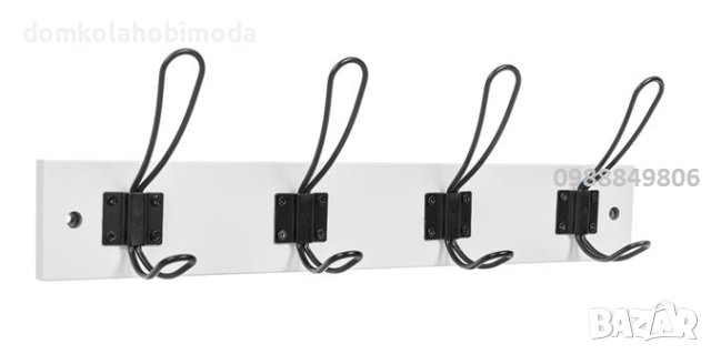 Закачалка за стена или врата, MDF, 8 куки 40x7x1,2 см 