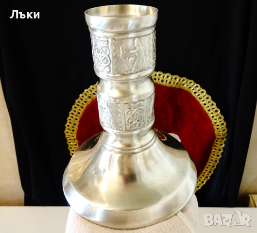 Калаен свещник,Викинги,драконов кораб Драккар,Норвегия. , снимка 10 - Антикварни и старинни предмети - 52068161