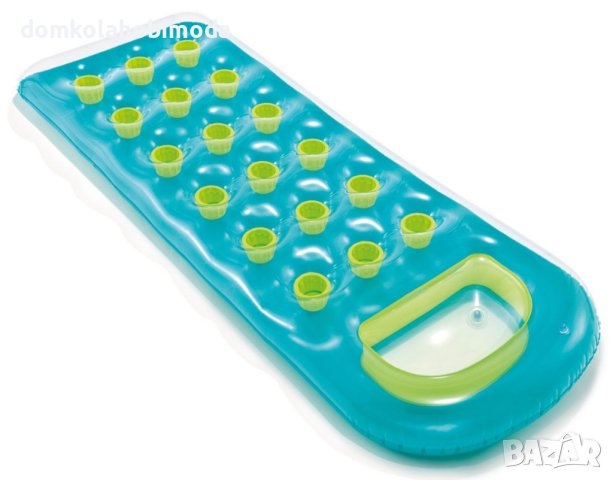  Надуваем матрак Intex,188x71 cm, 18 джоба за бутилки, до 80 кг. , снимка 3 - Басейни и аксесоари - 40527579