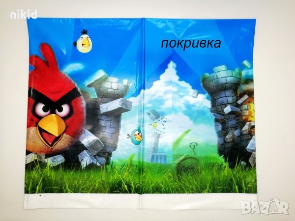 Angry Birds енгри бърдс найлонова покривка за парти рожден ден, снимка 1 - Покривки за маси - 29729755
