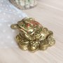 3270 Сувенир Фън шуй статуетка трикрака жаба на парите и късмета, снимка 2