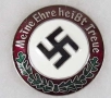 WW2 3 Райх, Емайлирана значка 4.2 см "Meine Ehre heißt Treue" , снимка 1