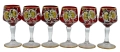 Murano Italy   Circa 1957  Bischoff Cordials Venetian Italian set with  Ruby Red end 18 k Код P1662, снимка 7