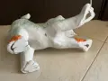Голяма Керамична фигурка на разтягаща се котка., снимка 6