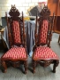 Антикварен трон,кресло,Барок ,комплект 4броя , снимка 3