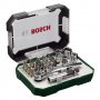 Гедоре комплект Bosch вложки с тресчотка и накрайници 26 бр., 3-6 мм х 1/4", снимка 2