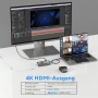 USB C Hub Многопортов адаптер, Mosirui 9-в-1 USB-C докинг станция с 4K HDMI, 5Gbps Type C 3.0, снимка 5