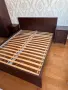 IKEA двойно легло 160×200 с ламелна рамка, матрак и 2 нощни шкафчета, снимка 2
