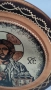 Голяма медна чиния с лика на Спасителя, снимка 7