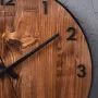 Стенен часовник ORBIT - ОРЕХ -ръчна изработка арт дизайн за дома, снимка 3