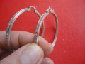 Дизайнерски сребърни обеци обици с камъни 925, снимка 4