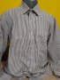 Мъжка риза в  бяло и кафяво р-р L, снимка 1 - Ризи - 35370691