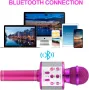 Fede безжичен Караоке Bluetooth микрофон с мигащи цветни LED светлини, снимка 3