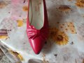 Червени дамски обувки с ток 38 номер, снимка 4