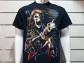 Нова мъжка тениска с дигитален печат Скелет с китара, снимка 6