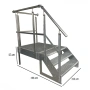 Метално стълбище с площадка 3 стъпала | Свободностоящо | Поцинковано, снимка 4