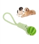 Интерактивна топка за кучета, памучно въже, устойчива на ухапване, зелена, снимка 1