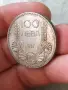 Българска царска сребърна монета 100 лева 1937 година цар Борис трети 37866, снимка 8