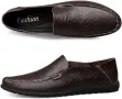 Мъжки обувки без връзки: Дишащи мокасини, плоски обувки за ежедневието и бизнес, 40, кафяви, снимка 2