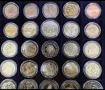 колекция от 60 броя Юбилейни монети - без повтарящи се, снимка 4