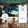 Нов смарт WiFi Bluetooth водомер за градина двор маркуч дебит и разход на вода, снимка 2