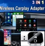 3 в 1 Адаптер за безжична връзка с CarPlay и AndroidAuto , снимка 1