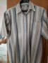 Нова мъжка риза къс ръкав на райета 100 % памук , снимка 1 - Ризи - 29152212