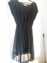 черна лятна рокля, несиметрична, размер 34