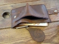 Ръчно изработен мъжки кожен портфейл+ ключодържател , снимка 5
