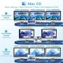 Нова 12-в-1 USB C Док Станция Хъб 3x Дисплей, Бърза Трансфер, Висока Съвместимост, снимка 4