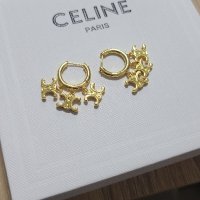 Обеци Celine Trio с позлата, снимка 1 - Обеци - 42408456