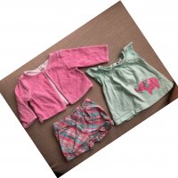 Блузка, панталонче и жилетка 6-9 месеца, снимка 1 - Комплекти за бебе - 30330562