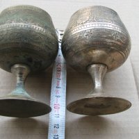 Посребрена чаша-ръчна изработка 2бр, снимка 4 - Антикварни и старинни предмети - 30098021