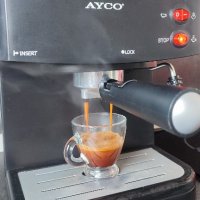 Кафемашина Ayco-Aem 1528 перфектно еспресо кафе крема цедка Айко, снимка 4 - Кафемашини - 44459642