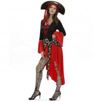 Хелоуин Секси карибски пирати Капитанска рокля Косплей костюм , снимка 5 - Други - 38243779