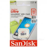 MicroSD карта памет клас 10 SANDISK без адаптер 32GB