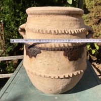 Стар керамичен съд ваза/гърне, снимка 7 - Антикварни и старинни предмети - 42827821