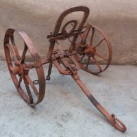 уникален колесар, теглич от каруца , снимка 3 - Антикварни и старинни предмети - 36974708