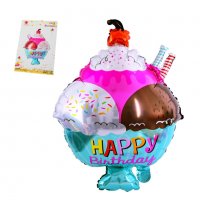 Балон мелба "Happy Birthday" /фолио/, снимка 1 - Декорация за дома - 34256211