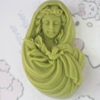 Момиче Дева Мария дълбок силиконов молд форма калъп фондан шоколад сапун гипс, снимка 3 - Форми - 29780102