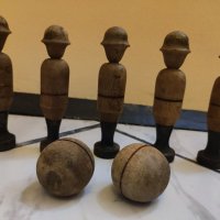 Стара игра с дървени фигури. , снимка 4 - Антикварни и старинни предмети - 34506002