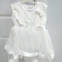 Нова бяла детска рокля, снимка 1 - Бебешки рокли - 32051954