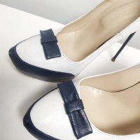 Дамски обувки на висок тънък ток VIA MAESTRA естествена кожа, снимка 4 - Дамски елегантни обувки - 37651974