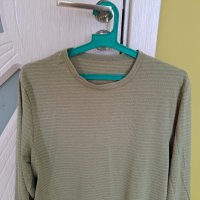 Мъжка блуза тънка цвят "зелено каки" 100 % памук размер М-Л, снимка 1 - Блузи - 38500254