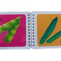 Книжка с твърди корици и страници Плодове и зеленчуци, снимка 2 - Рисуване и оцветяване - 37095958