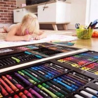 Комплект за рисуване от 180 части - моливи, флумастери, пастели, боички и др, подредени в здраво и к, снимка 2 - Рисуване и оцветяване - 40483100