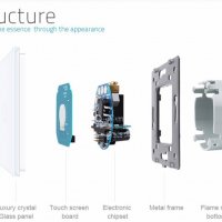 Touch Switch превключвател стъкло бял цвят , снимка 5 - Ключове, контакти, щепсели - 37364572